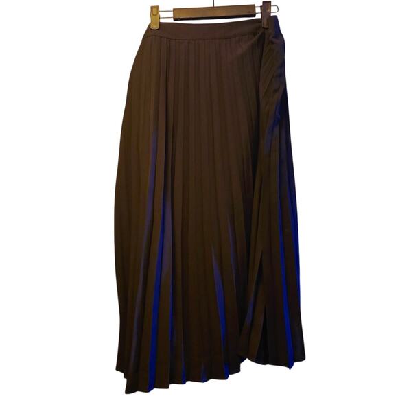 CJ Banks Dark Academia black pleated midi skirt nwt size 16w - Picture 2 of 5